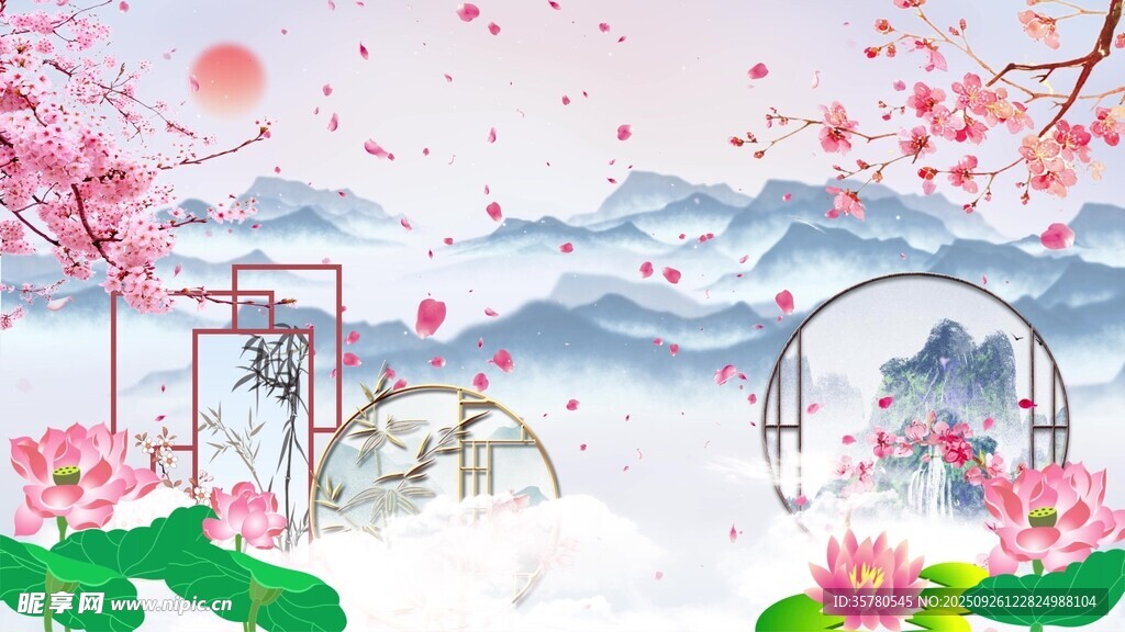 中国风古典舞台背景