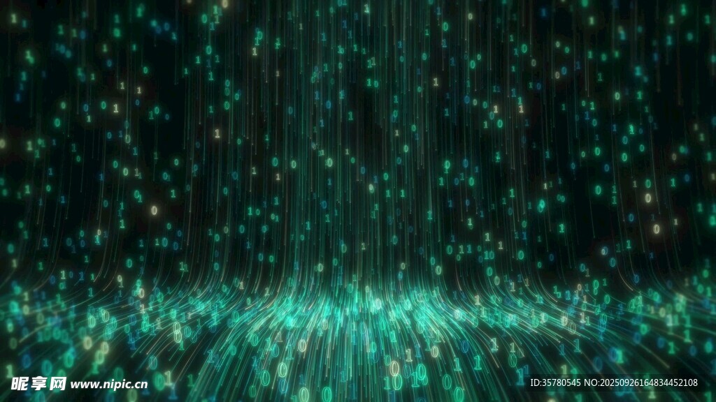 梦幻绿色粒子背景特效