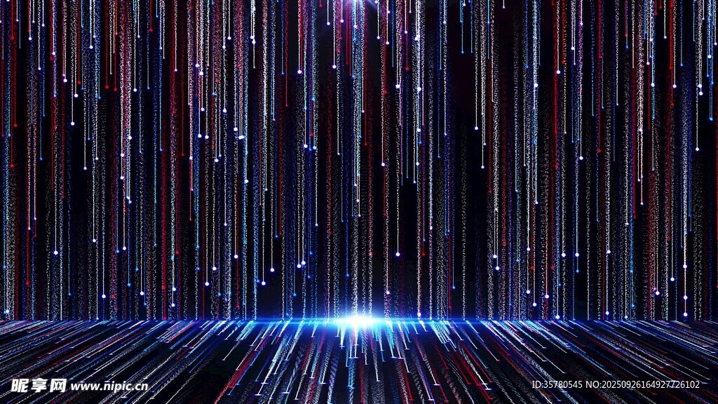 科技感数字流光未来场景