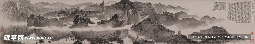水墨山水图景