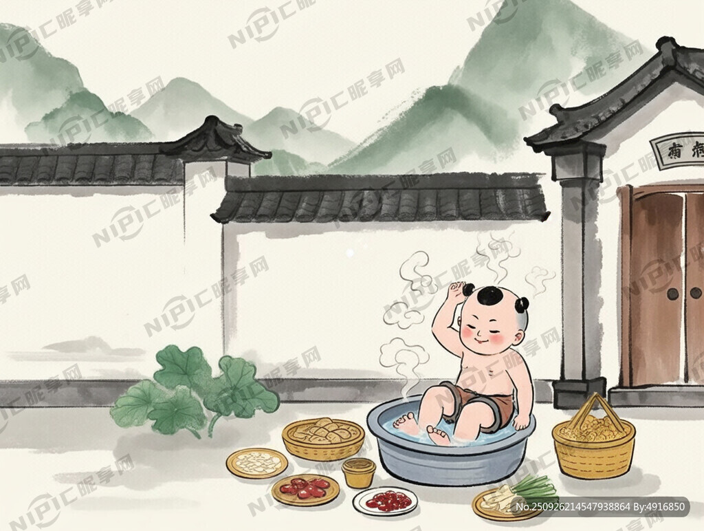 儿童足浴泡脚养生防感冒