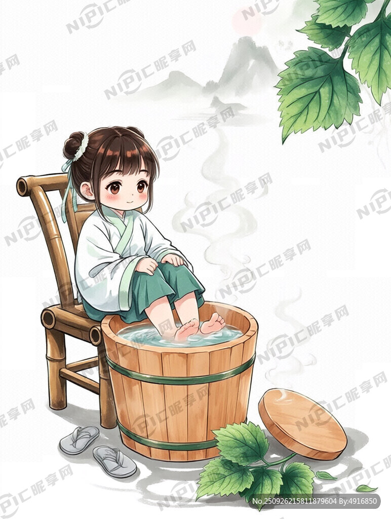 足浴包插画