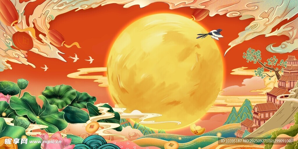 梦幻东方奇幻日出图景
