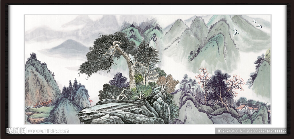 客厅山水画 
