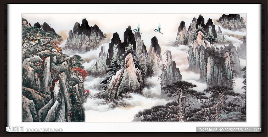客厅山水画 
