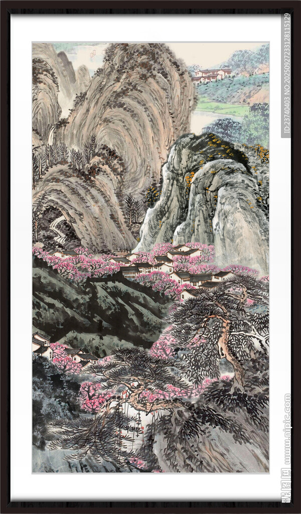 客厅山水画 