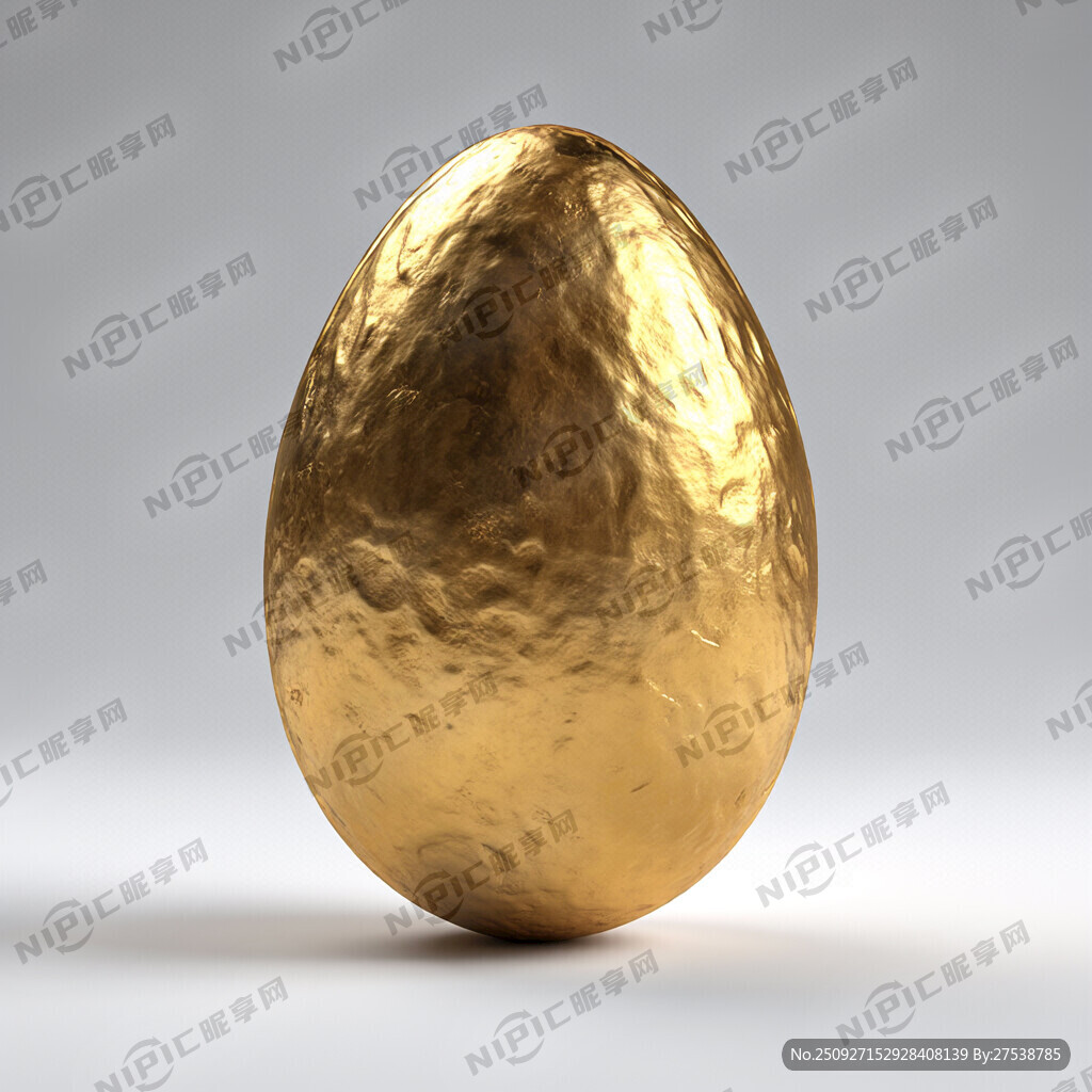 一粒用黄金铸造的大米。表面光滑