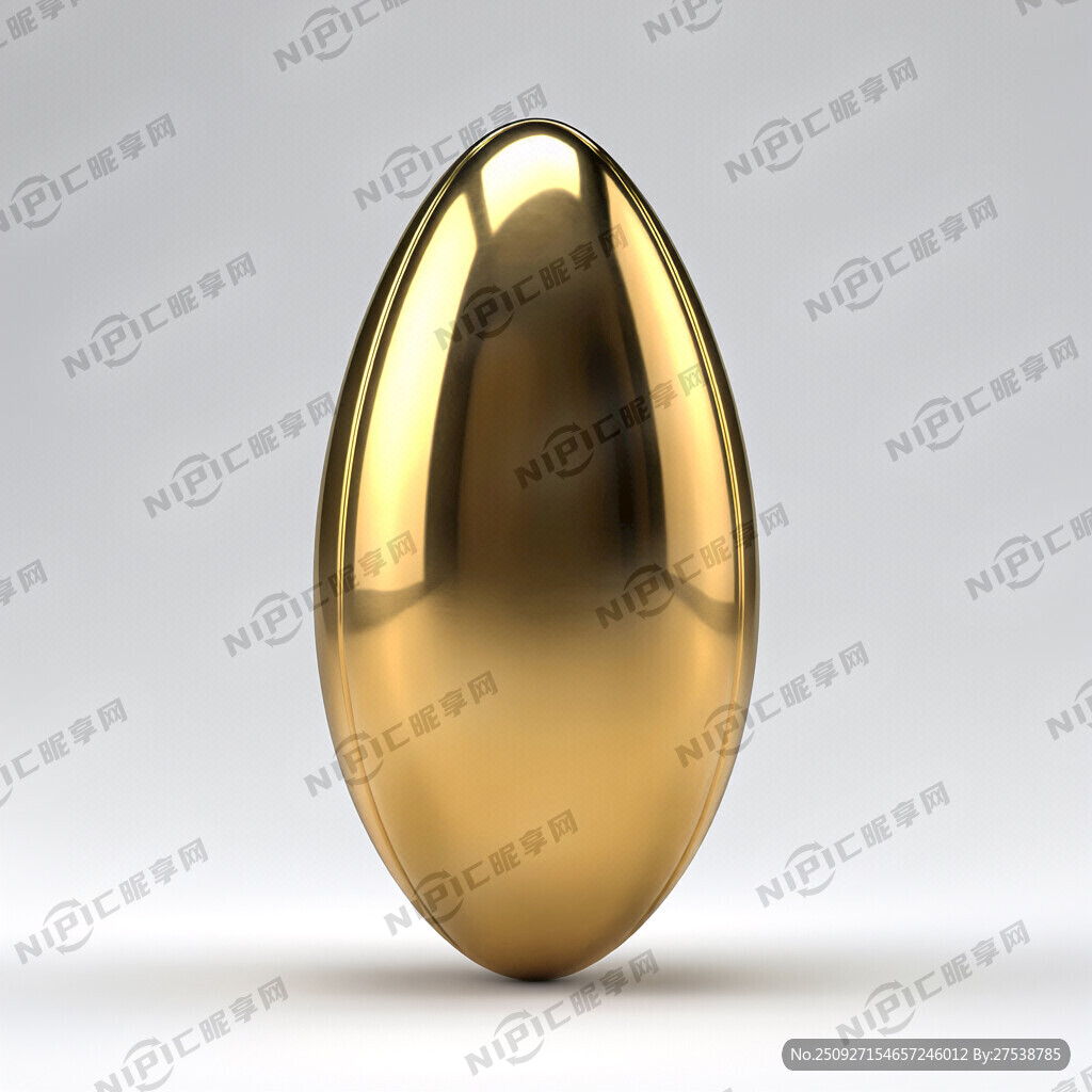 一粒立着的食用大米 用黄金铸造