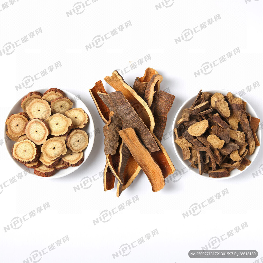 合欢皮远志夜交藤三种中药合图