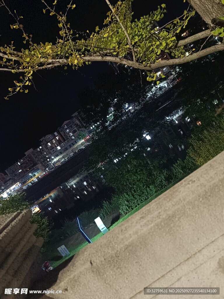 夜晚城市景观俯瞰