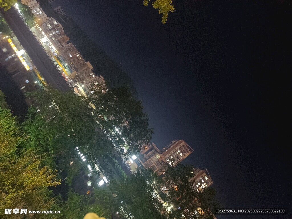 城市夜景俯瞰
