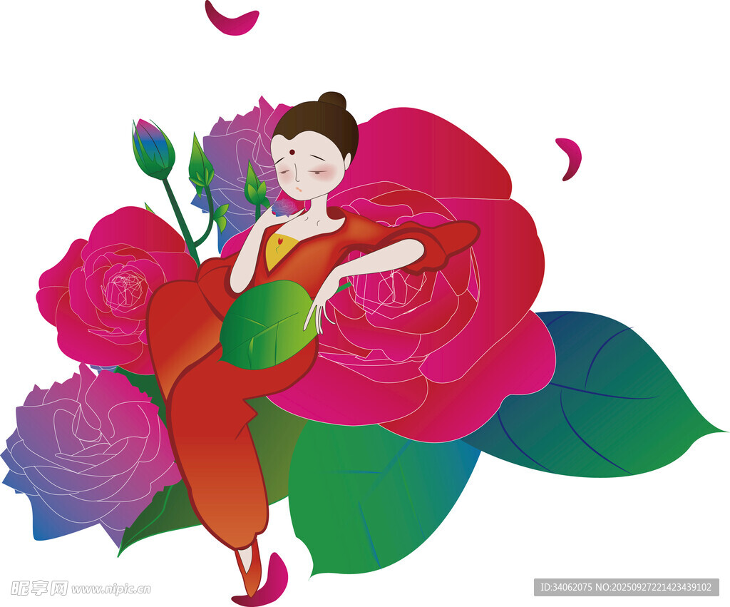 玫瑰花女