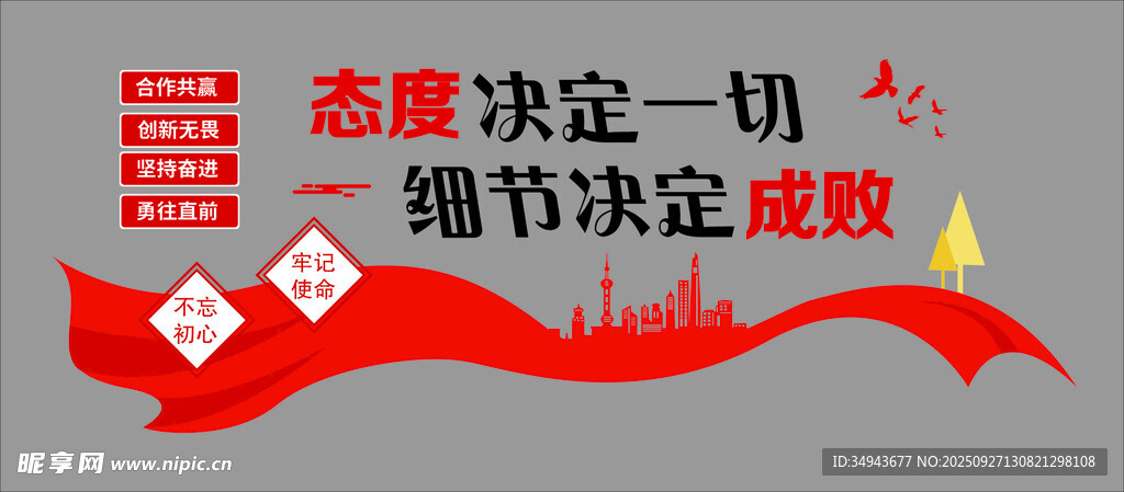励志标语 态度细节决定成败