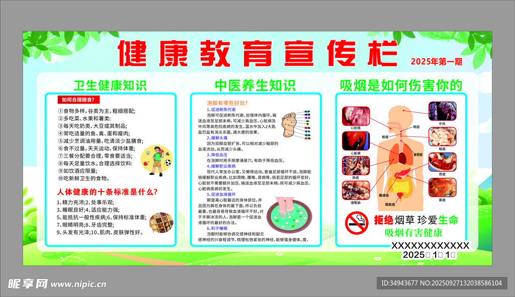 健康饮食宣传栏