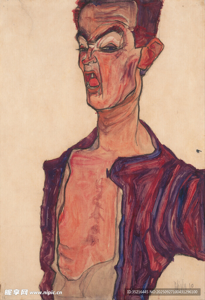 复古风格人物肖像画