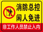 消防总控室闲人免进标识