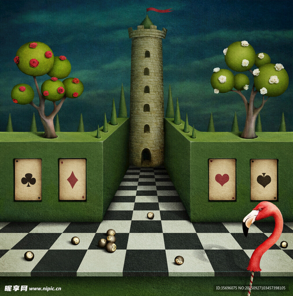 奇幻棋盘城堡场景