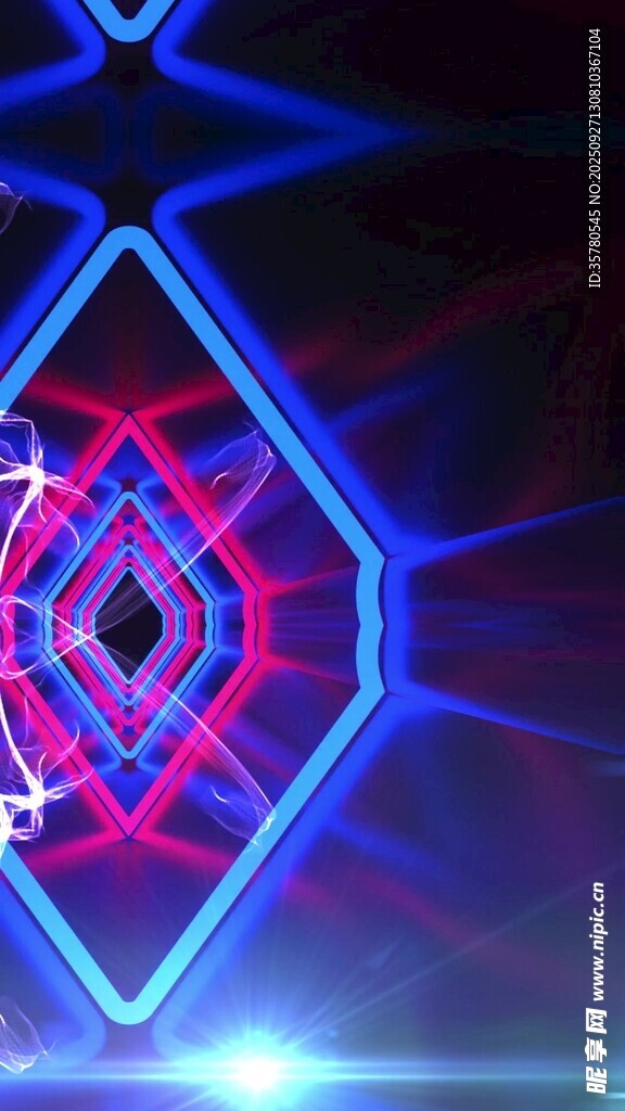 梦幻蓝光环形光影特效