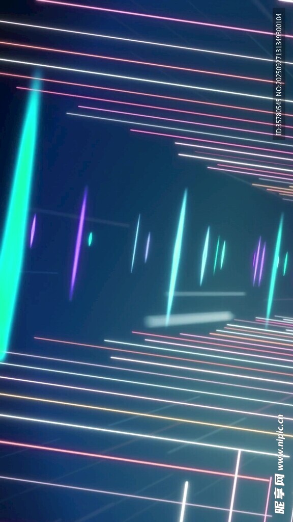 炫彩霓虹线条科技感画面