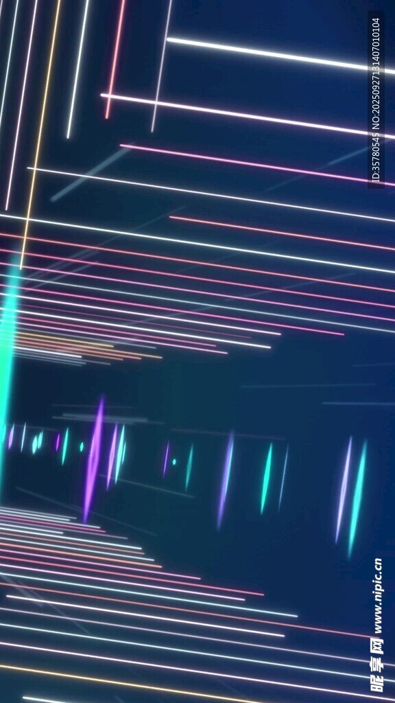 炫彩霓虹线条科技感空间