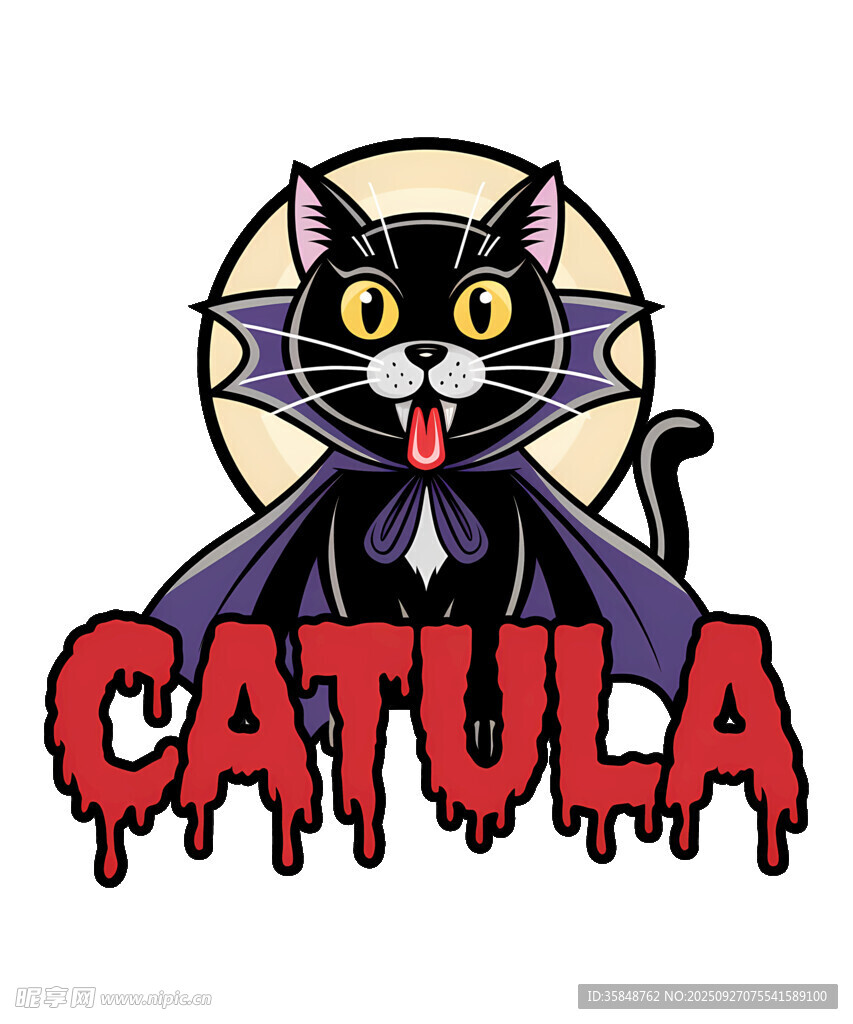 卡通吸血猫形象Catulua