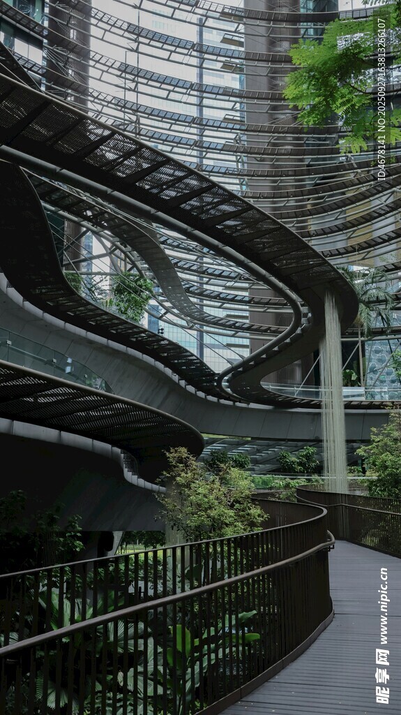 现代建筑中的绿植景观