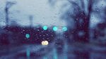 雨中车窗 朦胧城市景象