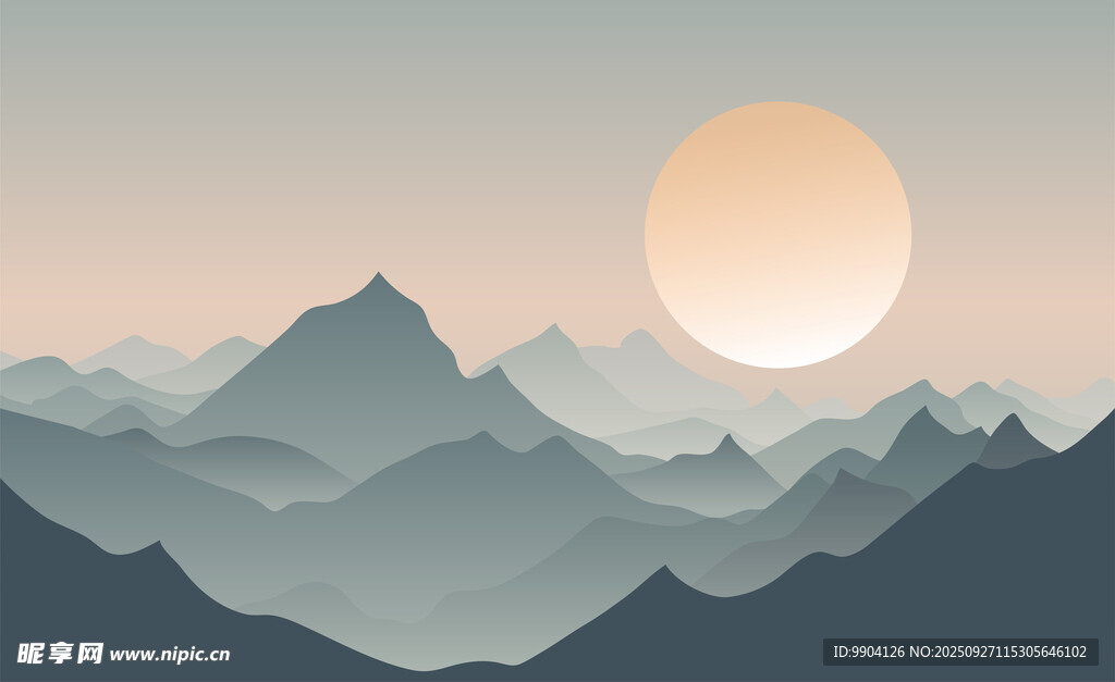 古风山水背景