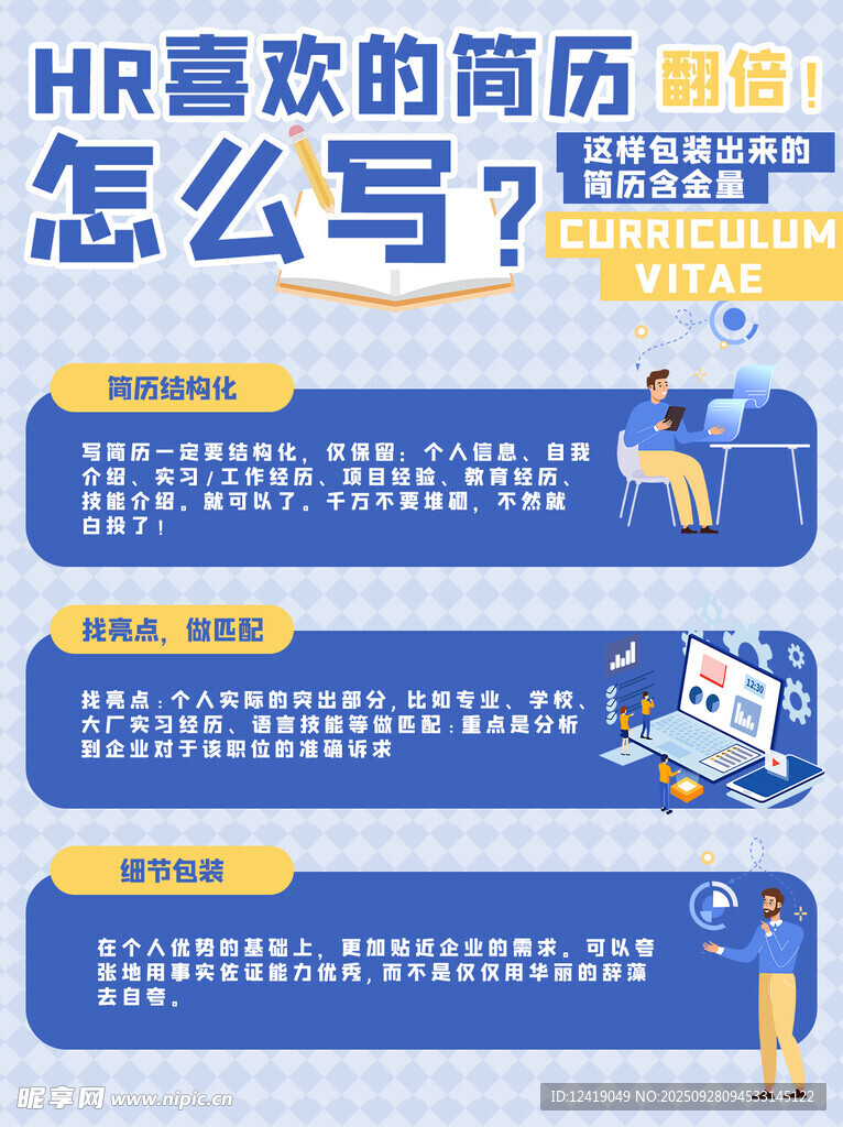 简历怎么写海报