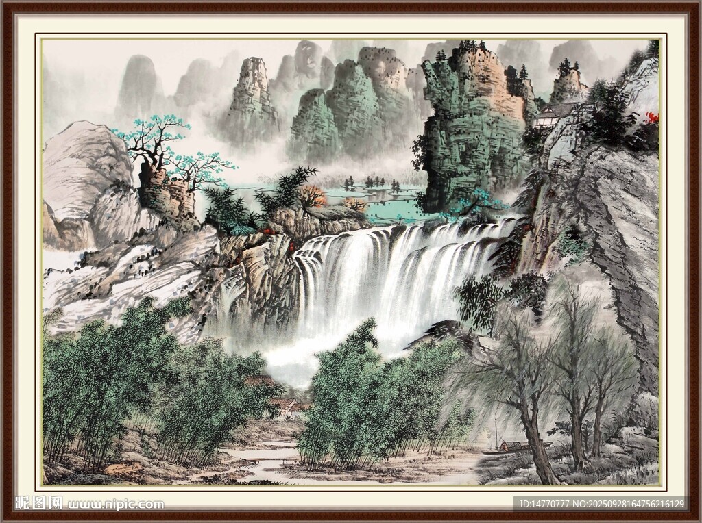 山水国画风景图