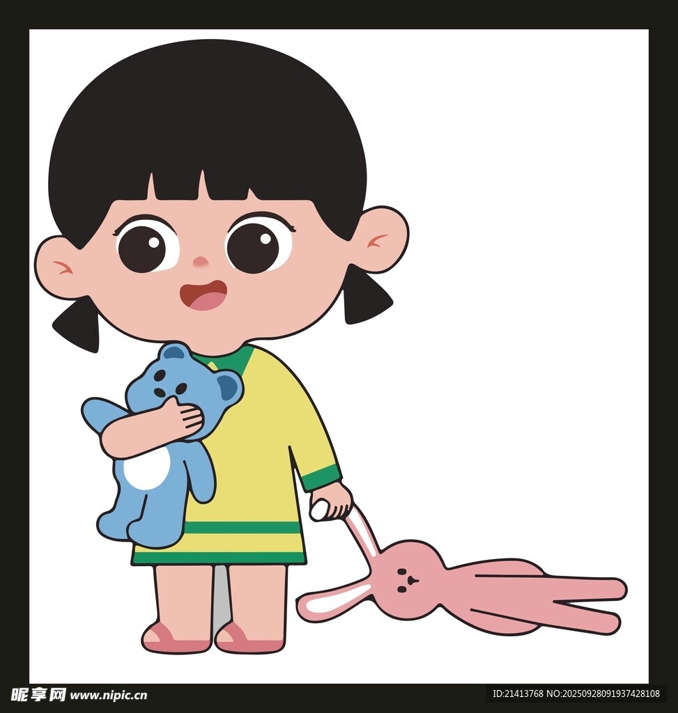 小女孩玩偶