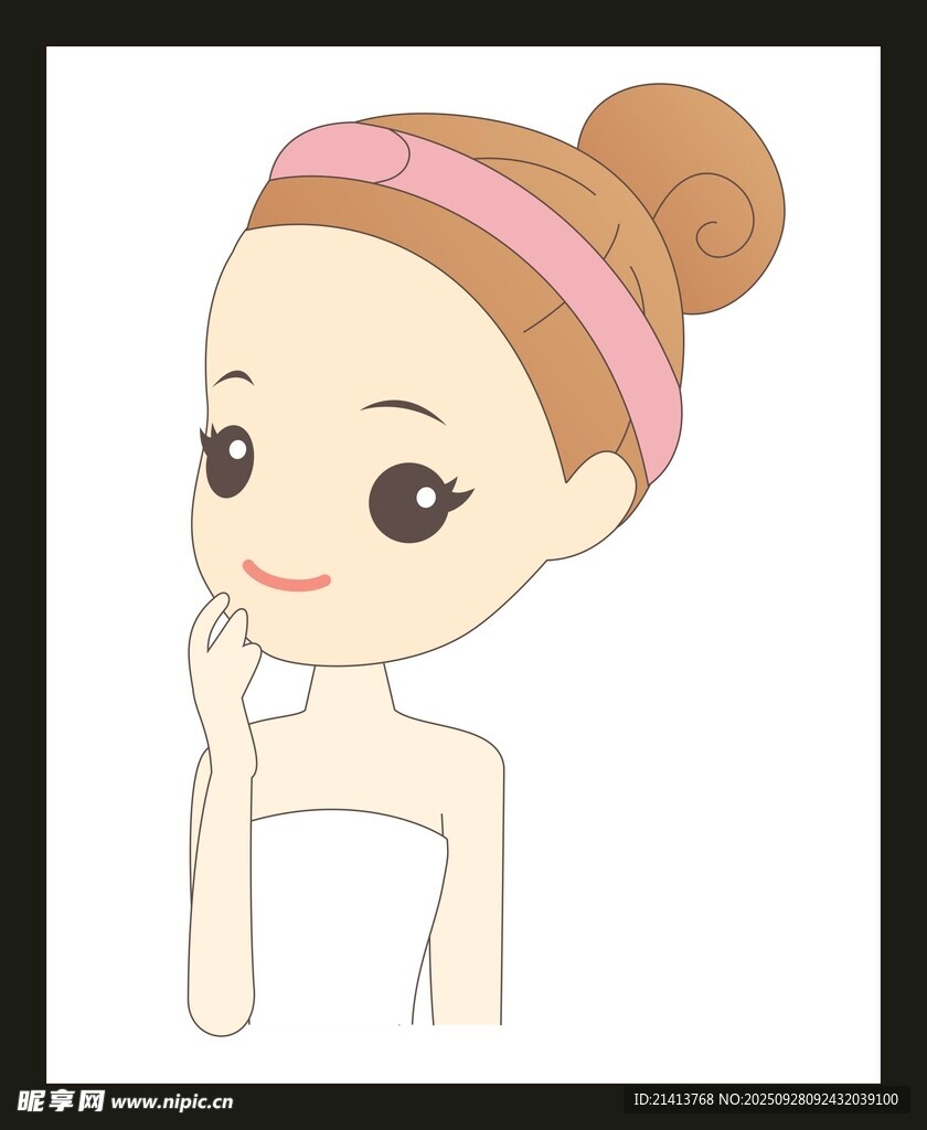 女孩束发