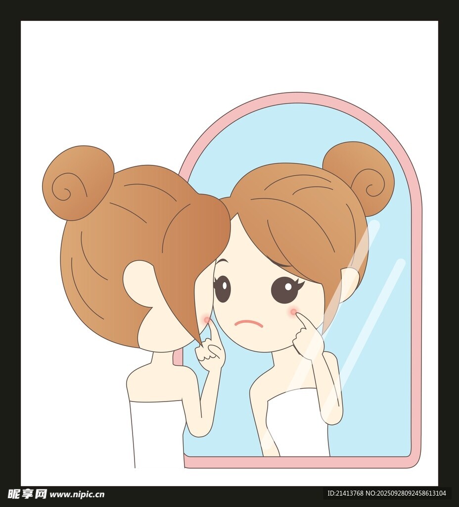 女孩镜子