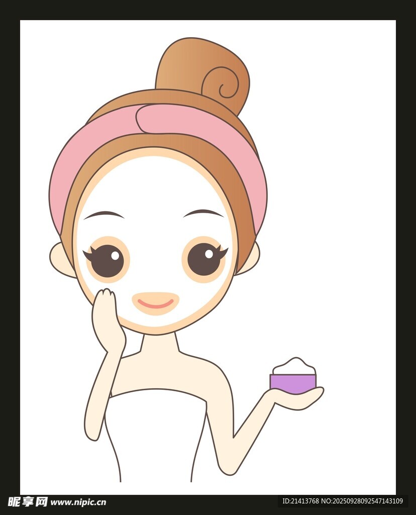 女孩面膜