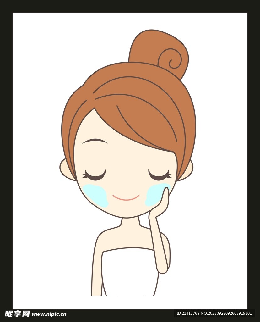 女孩护肤