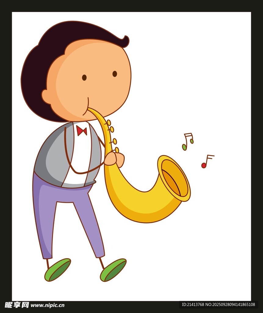 小男孩萨克斯