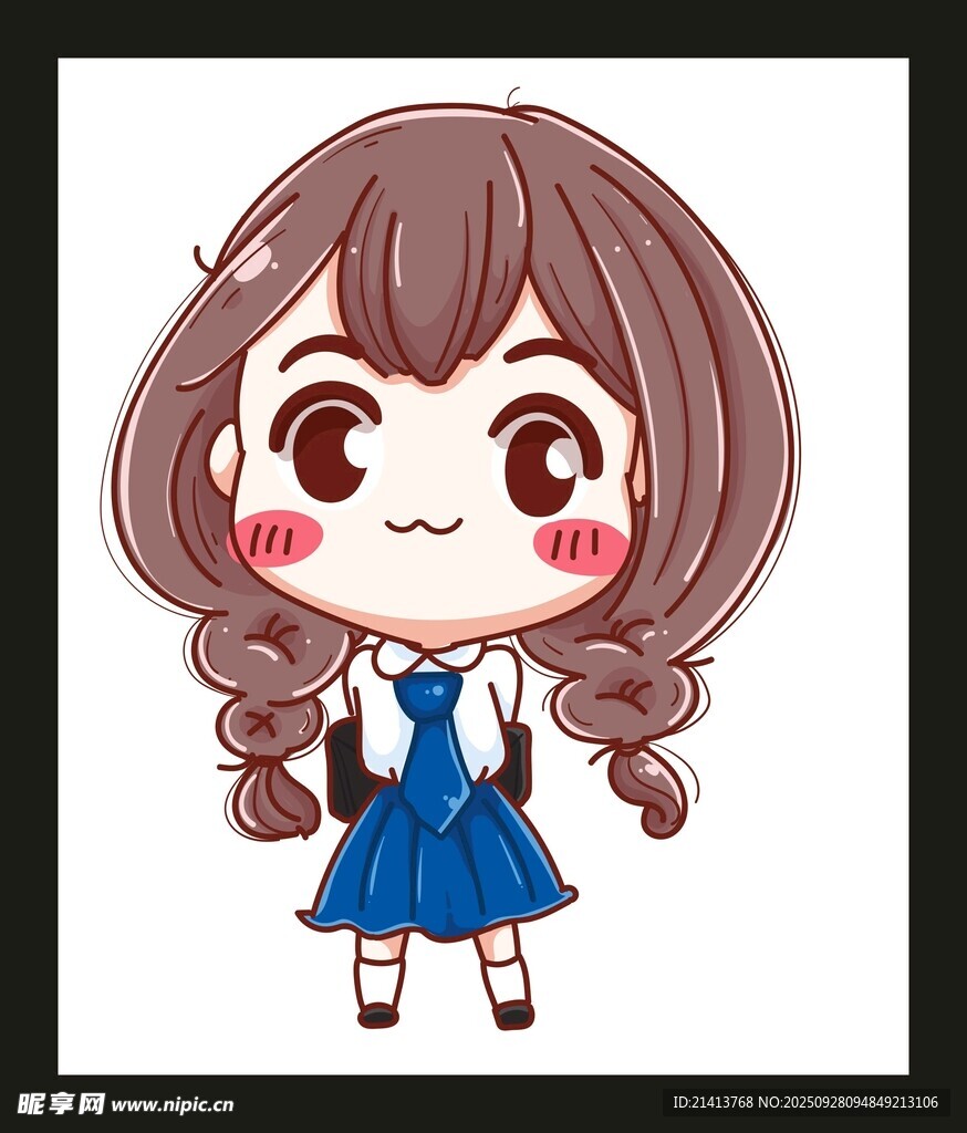 双马尾女孩