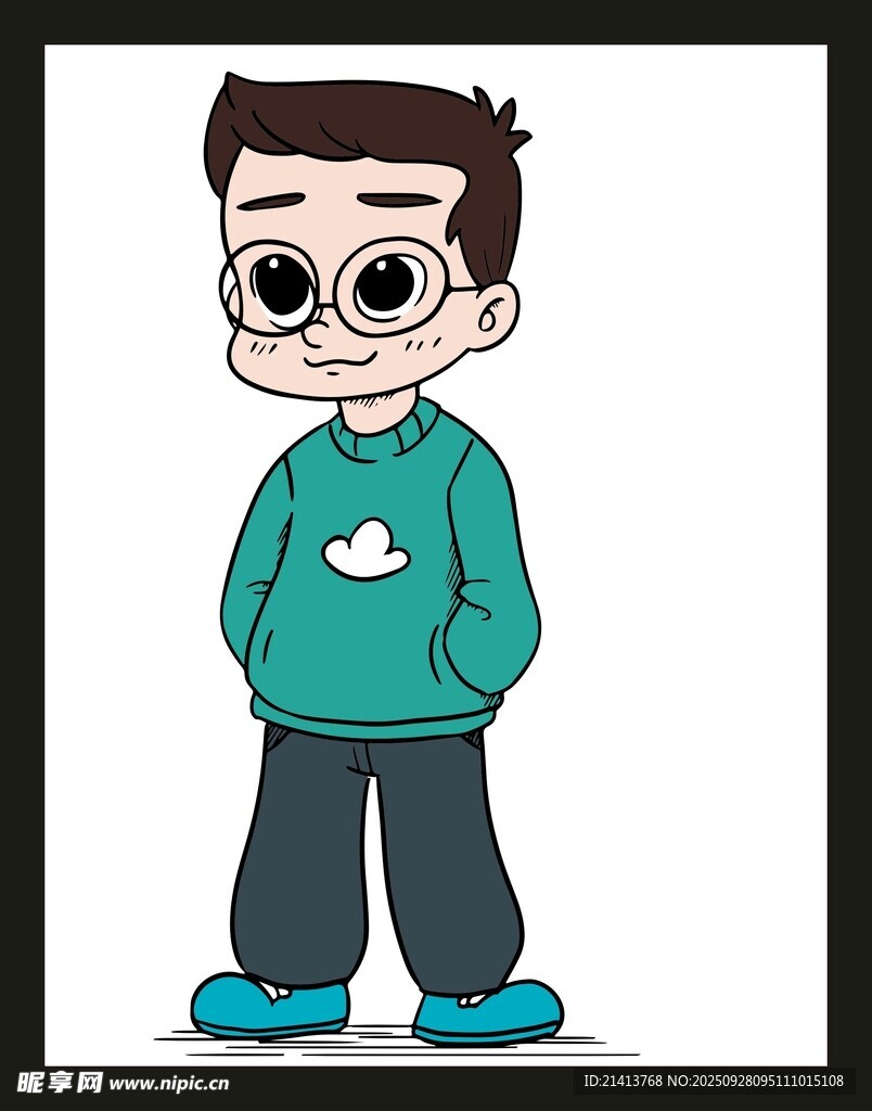 卡通小男孩