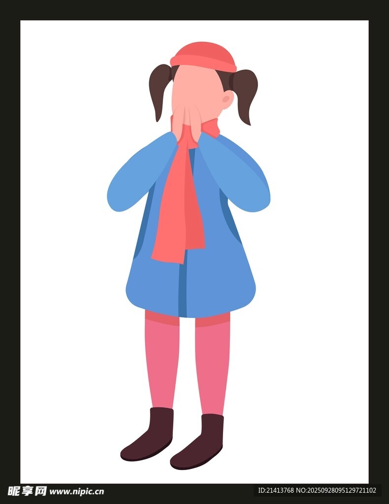 女孩冬日