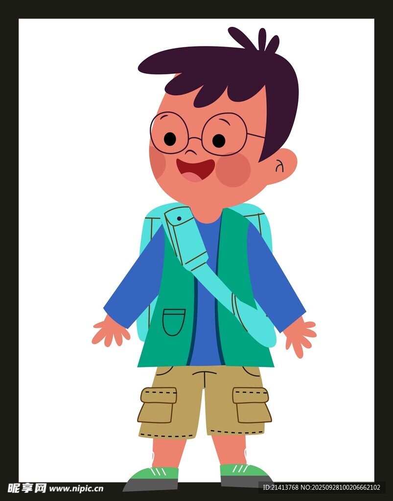 小男孩眼镜
