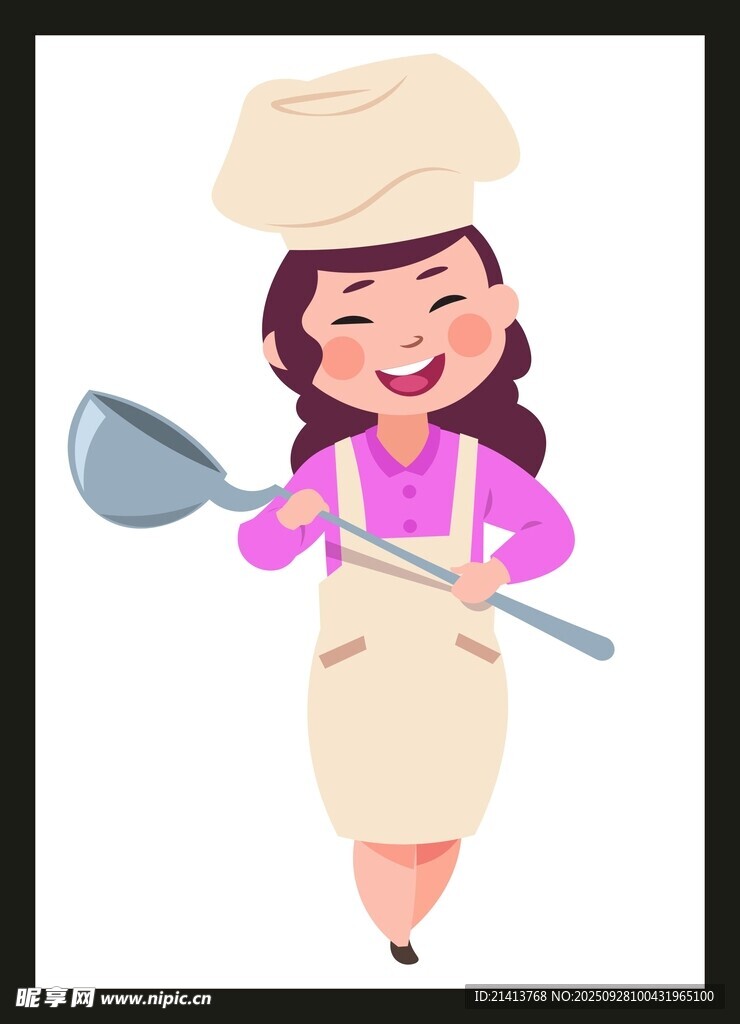 女厨师厨具