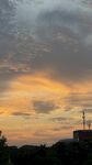 夕阳下的绚烂天空景色