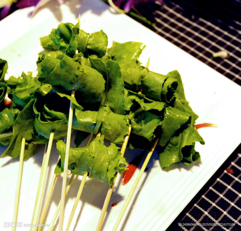 绿叶蔬菜串串