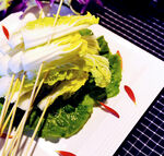 白菜串串美食摆盘