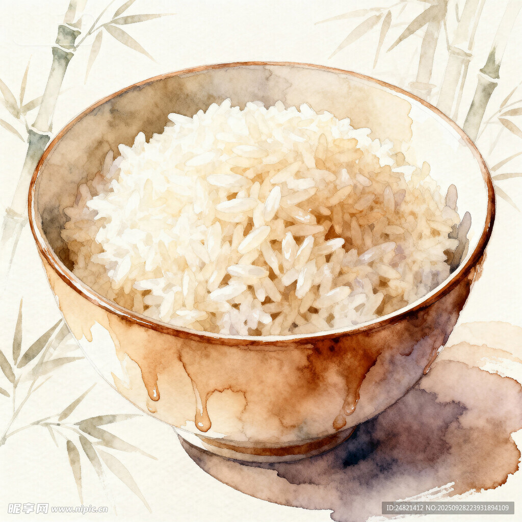 一碗清香白米饭
