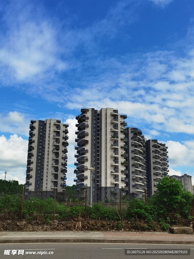现代高层住宅建筑群