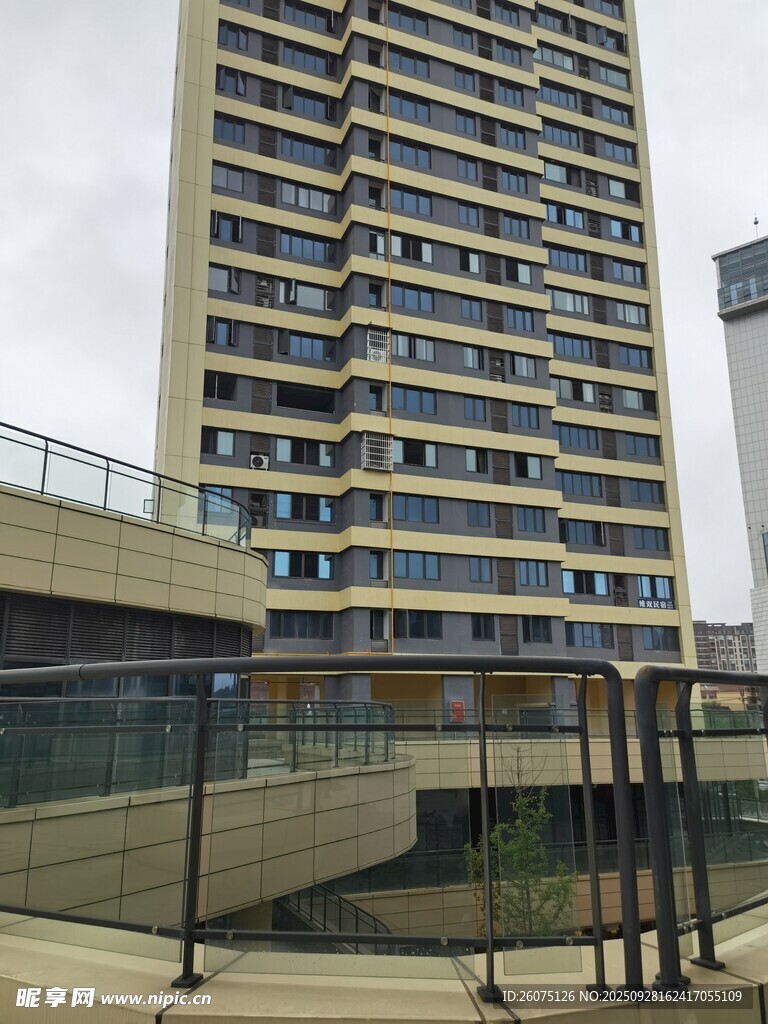 高层住宅楼外观景象