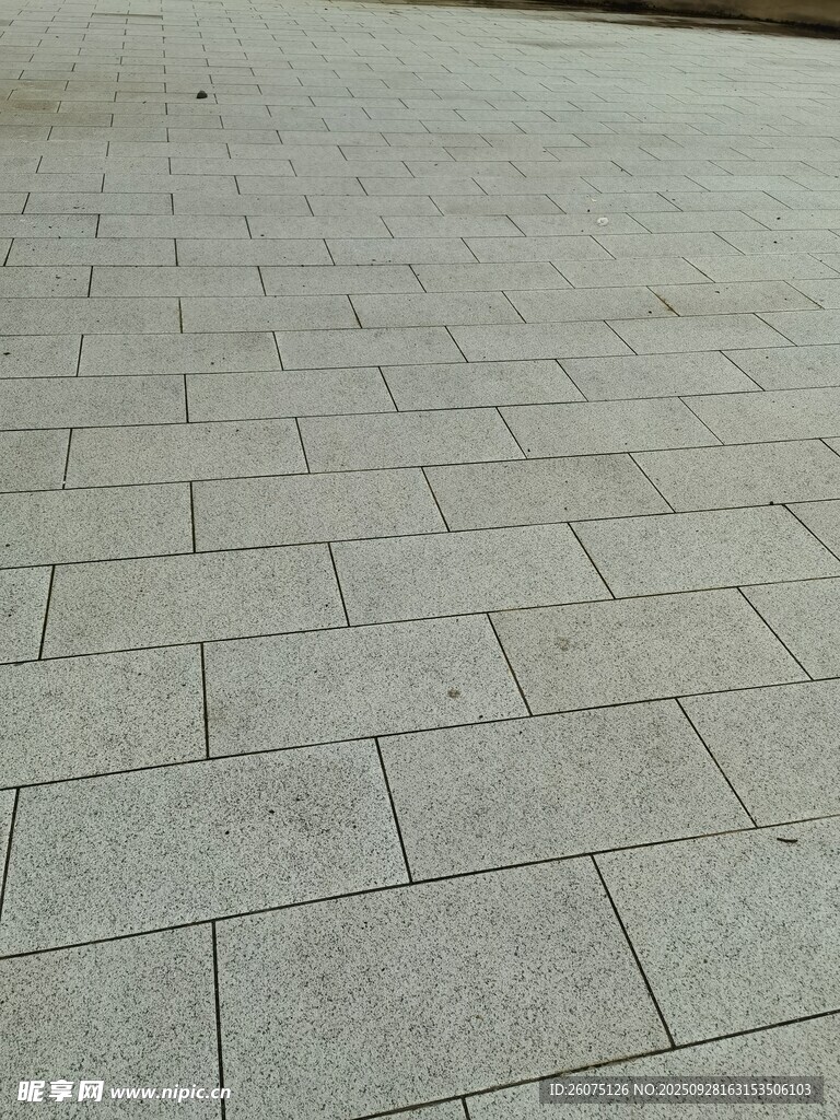 灰色石砖铺就的平整地面