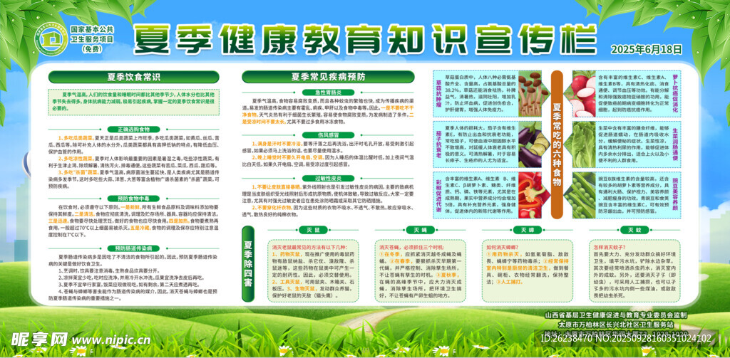 夏季健康宣传栏