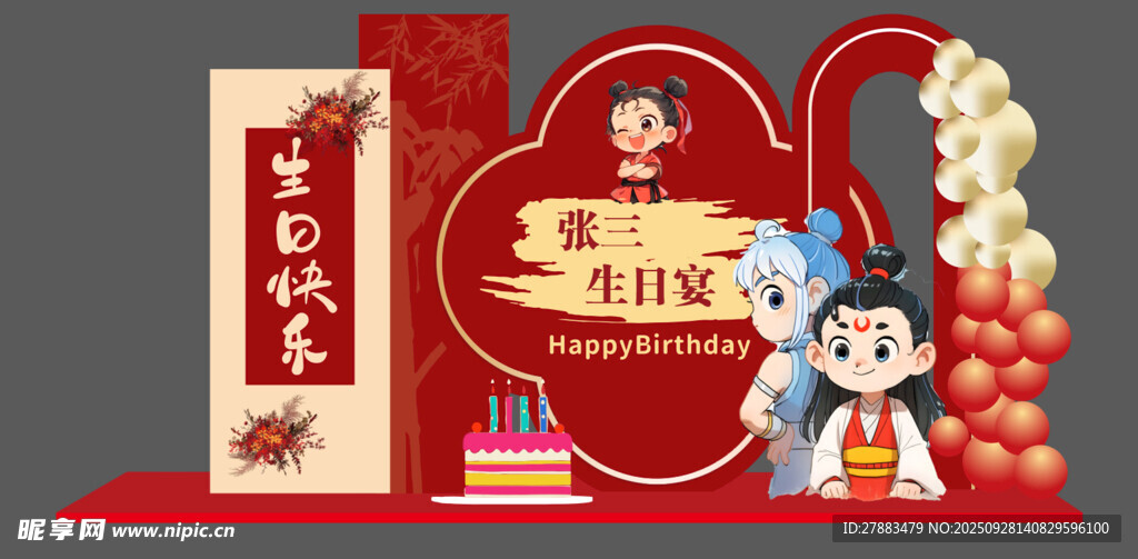 生日快乐 生日宴会背景